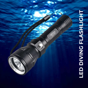 High-Power LED Diving Flashlight 10W CREE XM-L2 T6 Waterproof IP68 1500 Lumens 3 Modes