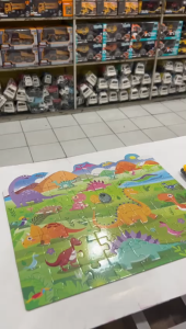 Mainan Kreatif Anak Puzzle Animal Dinosaurus / Painting Menggambar + Mobil Mainan