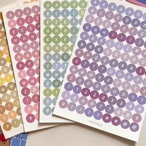 LD-C1121 Stiker Alphabet Huruf Angka Deco Aesthetic Dekorasi Buku Jurnal Sticker DIY Scrapbook Diary