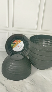 12 Pcs Mangkuk Ramen Hitam cantik dan Lucu  / Mangkuk Ramen Bahan Plastik PP / Mangkuk bakso/ Mangkuk Ulir / Mangkok Jepang Series / Mangkuk Ramen Japan Hitam / Bukan Mangkuk Melamin / Bukan Mangkok Melamin
