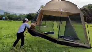 Hewolf Large Capacity Family Camping Shelter with UPF50+ Sun Protection and Waterproof Mesh for 8-10 Persons