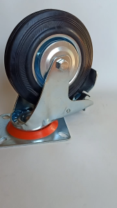 Roda Troli 5 Hidup Rem Roda Karet Etalase Gerobak