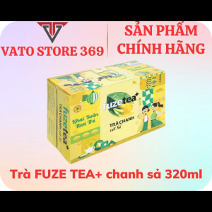 Trà chanh với sả FUZETEA+ lon 320ml