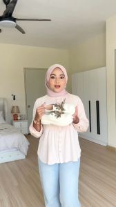 Dreamtale Kasut Wanita Women Shoes Love Shoe Lace Covered Shoes Women Boat Shoes Casual Shoes WSO125