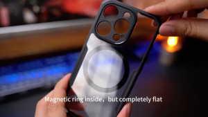 Xundd Magnetic Ring Holder Acrylic Shockproof Cover for Huawei Pura Series - Black