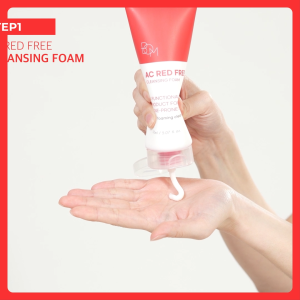 BOM Ac Red Free Cleansing Foam โฟมล้างหน้าสำหรับผิวเป็นสิวง่าย 150ml.