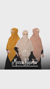 KHIMAR CRINKLE MECCA NIQOB VALENSHAQUEEN HIJAB SYARI CADAR NON PED BERGO TALI JUMBO FASHION MUSLIM
