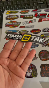 STICKER PACK RACING  2TAKISI 35 PCS STIKER VINYL SUDAH PRINT CUT 35 PCS STICKER RANDOM 35 PCS S