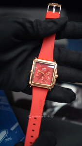 Jam Tangan Wanita Expedition Multifunction EXP EX 6618 BFRRGRE Red Dial Red Rubber Strap