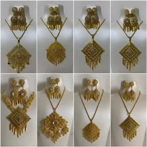 สร้อยคอชูบทองฝั่งคริสตัล บรรเทาพาณิชย์ สวารอฟสกี้หลากสี พร้อมฝูงหนีบ ชุดสร้อยประดับชุด สร้อยเจ้าสาว เครื่องประดับรำบวงสรวง งานต่างๆ