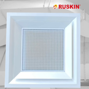 AL- 4Way Egg Crate Diffuser with Round Damper