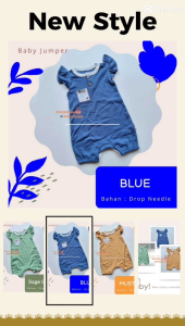 Jumper bayi perempuan bahan premium jumpsuit bayi polos murah jumper baby perempuan lucu