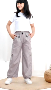 ROSE PANTS 1-13TH BAHAN KATUL DRILL CELANA PANJANG ANAK PEREMPUAN