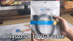 Jasoz Kabel Display Port Male to VGA Male Converter 1080P DP to VGA Adapter for PC TV