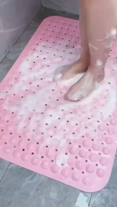 PVC Bath Mat Toilet Shower Non Slip Mat PVC Bathroom Mats Anti Slip Doormat Strong Suction 36*70cm