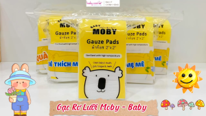 [HSD: T8/2028] Combo 2 Gạc Rơ Lưỡi Baby Moby Gói 50 Miếng Từ Sơ Sinh