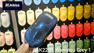 2K Paint AIKKA AK2251 Komatsu Grey 1 Pearl Series Automotive Car Motor Paint Aerosol Spray Cat Kereta DIY 车漆