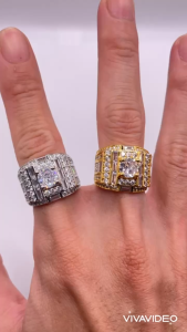 Nhẫn nam titan Nhẫn nam màu vàng hoặc trắng không phai không rỉ sét mã 06 trangsucmoiluatuoi.RIN