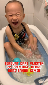 Dovana Bak Mandi Bayi Lipat Portable Foldable Baby Bathtub Tempat Mandi Anak Bayi dengan Thermometer