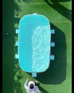 GOOGOO BIRD NEWEST 2024 Upgraded Alloy Steel Stand Non Inflatable Durable Family Foldable Swimming Pool Outdoor Kolam Lipat Terkini