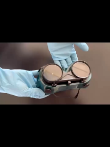GARANSI-Kacamata Las Gerinda Buka Tutup Safety Welding Goggles