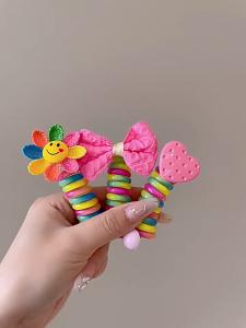 SIGVARD - Ikat Rambut Spiral Kabel Telepon Kunciran Bunga Pita Fashion Anak Perempuan korea JPT25