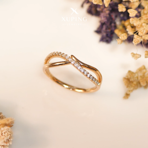 Xuping Cincin Lapis Emas Motif Simpul Aksesoris Wanita