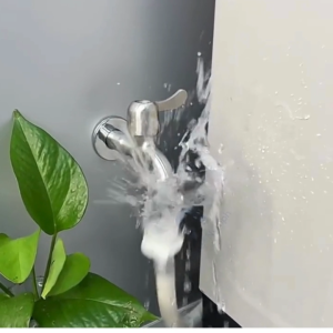 Van nước máy giặt size ngắn tiết kiệm không gian tự động ngừng nước thông minh bằng đồng thau Waternymph