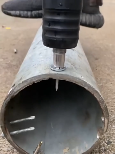 【1second piercing】SEVENBUS nail gun Manual Steel Nails Gun for Automatic slag discharge five-layer noise reduction no disturbance to others can penetrate 8mm steel plate/cement Rivet Gun Nail Punch Gun Wall Anchor Wire Slotting Device Cordless nailgun
