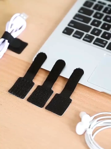 Set 10 Dây Quấn Cáp Sạc Có Thể Tái Sử Dụng Kèm Băng Dính Dùng Buộc Cố Định Cáp Sạc Treo Dây Điện