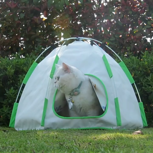 Cat House Portable Indoor/Outdoor Cat Cooling Tent for Cats and Dogs with Cooling Mat & Ice Pack