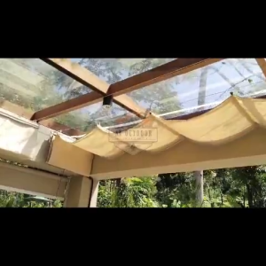 Tenda Kanopi awning taman hotel outdoor indoor gelombang custom ukuran dan warna harga permeter bahan varian d300 cordura dan nylon - Lazada