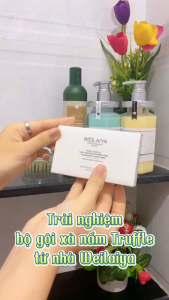 Cặp gội xã chiết xuất nấm truffle Weilaiya Ngăn gàu ngứa cho tóc bồng bềnh chắc khoẻ size mini 14g