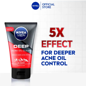 NIVEA MEN DEEP RAPID ACNE OIL CONTROL MUD FOAM 100G (MP)