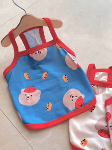 áo 2 dây in bear đội nón đỏ cho chó mèo - T3 PETS SHOP