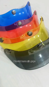 PET PENDEK WARNA TRANSPARAN UNTUK HELM RETRO SNI
