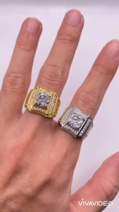 Nhẫn nam titan Nhẫn nam màu vàng hoặc trắng chất liệu titan không phai màu không rỉ sét mã 09 trangsucmoiluatuoi.RIN