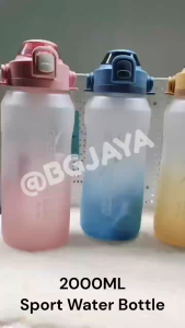 2000ml Large Capacity Water Bottle Fashion Sport Bottle Leak-Proof Travel Drink Bottle BPA Free Botol Air