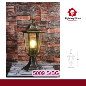 MEEK โคมไฟหัวเสา รุ่น DL 5009 S/BG สีทองรมดำ