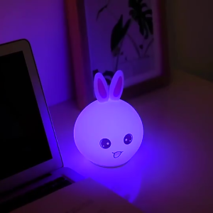 Lampu Tidur Aesthetic Karakter LED 1.2W 7 Warna Warni Cahaya Bahan Silikon Silicone Sensor Sentuh Touch Lamp Hias