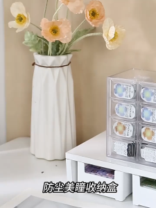 SANCY Transparent Desktop Drawer Storage Box Large Capacity Stationery Cosmetic Bracelet Jewelry Mini Organizer Drawers Display Box  - Fulfilled by SANCY