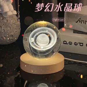 Lampu Tidur Hias 3D Led Kristal Mini