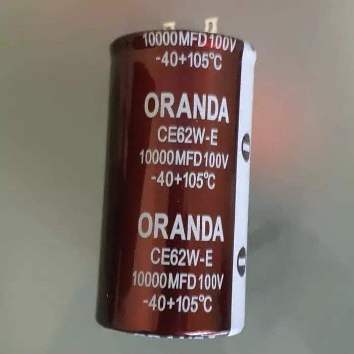 2 PCS Elko elco kapasitor Capacitor ORIGINAL 100v ORANDA / WINNER  Monstar 10000uF 10000 uF