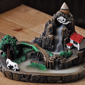 เชิงวางกำยาน กำยานน้ำตก เชิงวางกำยานแดนสวรรค์ กำยานควันน้ำตก เสริมฮวงจุ้ย ตกแต่งบ้าน 20 ดอก