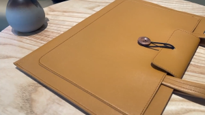 Leather Laptop Sleeve Case HandBag Soft PU Leather Laptop Case Compatible with MacBook and Laptops