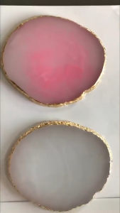 Nail Art Mixing Palette Bahan Resin / Palet Nail Art Kerang Multifungsi Display 2 Sisi / Wadah Pencampur Warna Kutek UV