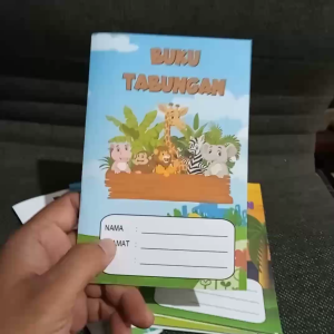 COD TERMURAH CETAK BUKU TABUNGAN UNTUK ANAK SEKOLAH - USIA TK & PAUD UNTUK UMUM (BISA PAKAI LOGO SEKOLAH) BISA PILIH TEMA YG SUDAH ADA TAPI BISA COSTUM JUGA LHO...KEREN KAN