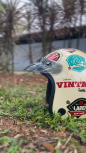 Helm Bogo Wanita Motif Keren Kekinian Dewasa Retro Motor SNI