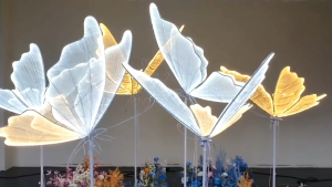 LED LIGHT BUTTERFLY Chandelier Wedding Lamp Pelamin Home wedding Decoration Hiasan Rumah Lampu Tiang Event Decor