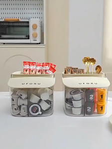 Simple Mordern Tea Bag Storage Box With Lid Coffee Capsule Storage Box Coffee Bag Storage Container Box Tea Bag Organizer Rack Desktop Tea Display Rack Kitchen Accessories Bin